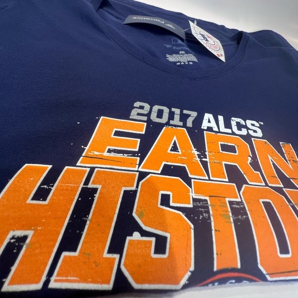 Blue 2017 ALCS 2XL Shirt‎ with Tags - 1 small pin hole in the back - see 2nd pic - Picture 6 of 12